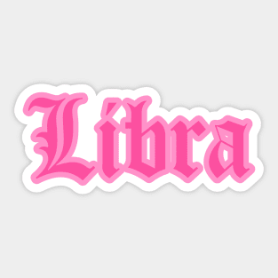 Libra Zodiac Pink Astrology Aesthetic Sticker